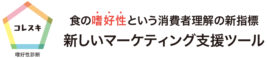食の嗜好性という消費者理解の新指標での新しいマーケティング支援ツール嗜好性診断「コレスキ」